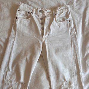 Agolde White Straight-Leg Denim